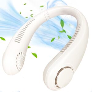 Portable Neck Fan, Bladeless Hands Free Mini USB Hanging Fan Rechargeable